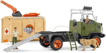 Preview: Schleich WILD LIFE Großer Truck Tierrettung Set 45 Teile 42475