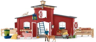 Preview: Schleich FARM WORLD Große Farm mit Tieren und Zubehör Set 64 Teile 42606