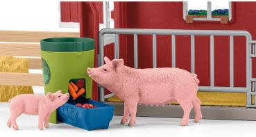 Schleich FARM WORLD Große Farm mit Tieren und Zubehör Set 64 Teile 42606