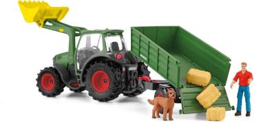 Preview: Schleich FARM WORLD Traktor mit Anhänger Set 50 Teile 42608
