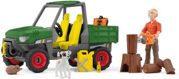 Preview: Schleich FARM WORLD Waldbauer mit Fahrzeug Set 49 Teile 42659
