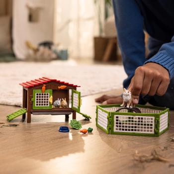 Preview: Schleich FARM WORLD Kaninchenstall Set 17 Teile 42728