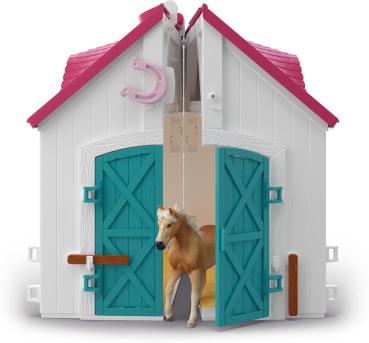 Preview: Schleich HORSE CLUB Offenstall Set 60 Teile 42703