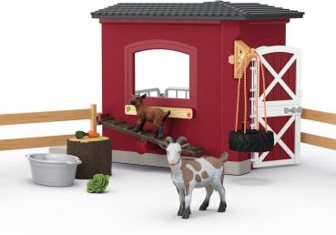Preview: Schleich FARM WORLD Ziegenstall Set 31 Teile 42726