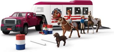 Preview: Schleich HORSE CLUB Lakeside Truck mit Anhänger Set 119 Teile 42705