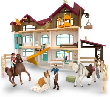 Preview: Schleich HORSE CLUB Lakeside Villa & Paddock Set 157 Teile 42785