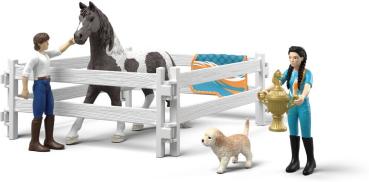 Preview: Schleich HORSE CLUB Kim's Voltigier-Set Set 19 Teile 42799