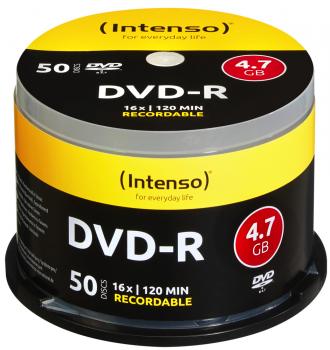 50 Intenso Rohlinge DVD-R 4,7GB 16x Spindel