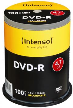 100 Intenso Rohlinge DVD-R 4,7GB 16x Spindel
