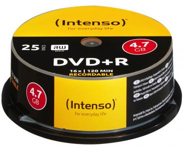 25 Intenso Rohlinge DVD+R 4,7GB 16x Spindel