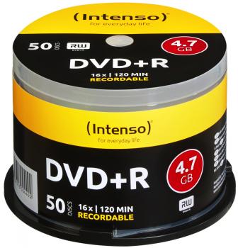 50 Intenso Rohlinge DVD+R 4,7GB 16x Spindel