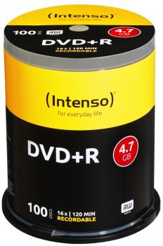 100 Intenso Rohlinge DVD+R 4,7GB 16x Spindel