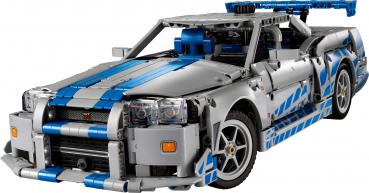 LEGO® Technic 2 Fast 2 Furious Nissan Skyline GT-R (R34) Flitzer 1410 Teile 42210