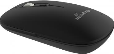 Mediarange Maus optisch Wireless kabellos Bluetooth 4 Tasten 2400 dpi schwarz MROS267