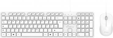 Mediarange Set Maus und Tastatur mit Kabel 3 QWERTZ weiß MROS276