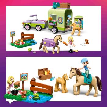 LEGO® Friends Pferd und Fohlen mit Pferdeanhänger 279 Teile 42695