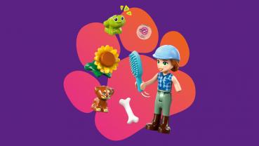 LEGO® Friends Pferd und Fohlen mit Pferdeanhänger 279 Teile 42695