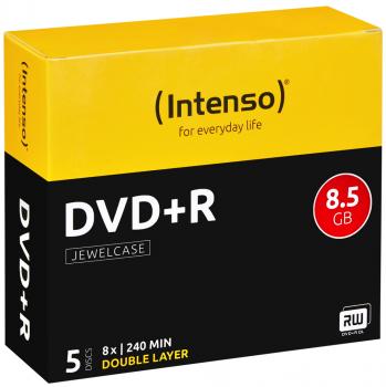 5 Intenso Rohlinge DVD+R Double Layer 8,5GB 8x Jewelcase