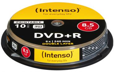 10 Intenso Rohlinge DVD+R Double Layer full printable 8,5GB 8x Spindel