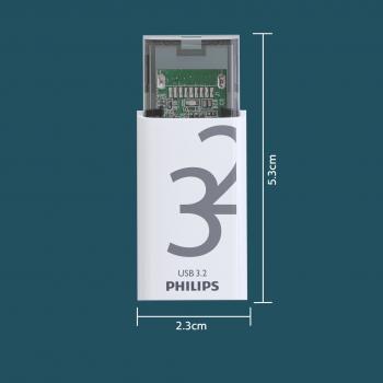 Philips USB Stick 32GB Speicherstick Click Series weiß grau Typ C USB 3.2 Gen 1