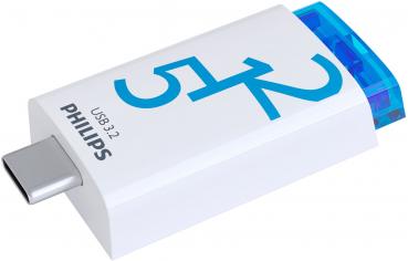 Philips USB Stick 512GB Speicherstick Click Series weiß blau Typ C USB 3.2 Gen 1