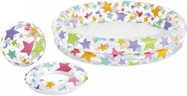 Preview: Intex Pool Set Just So Fruity Pool + Ball + Ring Ø 122cm x 25cm 150 Liter ab 2 Jahren 59460NP