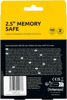Preview: Intenso HDD externe Festplatte Memory Safe Backup Pro 2,5 Zoll 2TB USB 3.2 blau