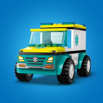 LEGO® City Great Vehicles Rettungswagen und Snowboarder 79 Teile 60403