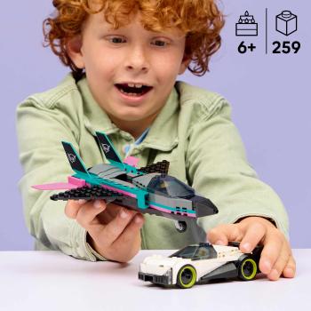 LEGO® City Fahrzeuge Düsenflieger vs. Rennauto 259 Teile 60489