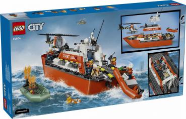 Preview: LEGO® City Exploration Rettungsboot der Küstenwache mit Hubschrauber 742 Teile 60504