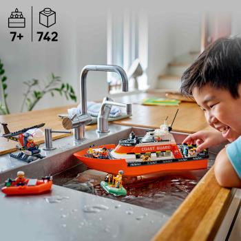 LEGO® City Exploration Rettungsboot der Küstenwache mit Hubschrauber 742 Teile 60504