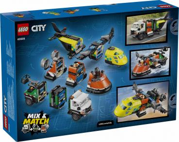 Preview: LEGO® City Fahrzeuge Kombinationsset mit Flugzeug, Wartungsfahrzeug, Luftkissenboot 990 Teile 60505