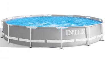 Intex Pool Metallrahmen Prism Frame Pool Set inkl. GS-Filterpumpe Ø 366cm x 76cm 6503 Liter 26712GN
