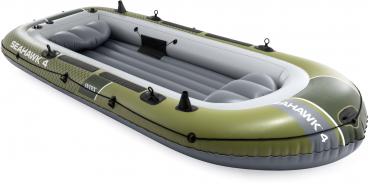 Preview: Intex Schlauchboot Sport Seahawk 4 Set Paddel Pumpe 4 Personen 351cm x 145cm x 48cm 66334NP