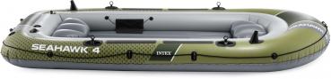 Preview: Intex Schlauchboot Sport Seahawk 4 Set Paddel Pumpe 4 Personen 351cm x 145cm x 48cm 66334NP