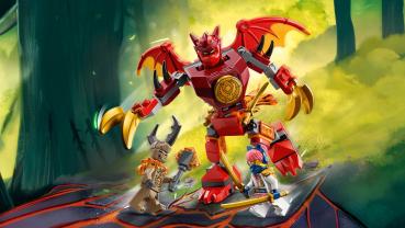 Preview: LEGO® NINJAGO Kais Drachen-Mech Battle Set 85 Teile 71851