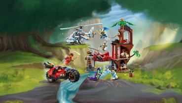 LEGO® NINJAGO Showdown am Baumhaus mit dem Ninja-Bike 642 Teile 71857