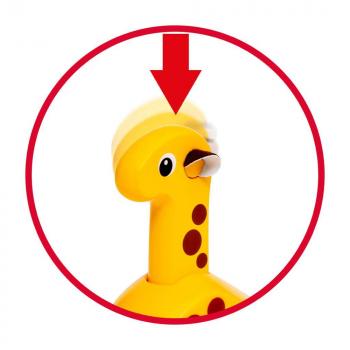 Brio Kleinkindwelt Holz Rollspielzeug Push & Go Giraffe 30229