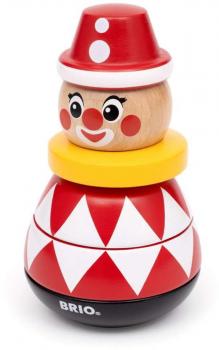 Brio Kleinkindwelt Holz Motorikspielzeug Magnetischer Stapelclown 5 Teile 30490