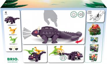 Brio World Eisenbahn Zubehör Dinosaurier Ankylosaurus 4 Teile 36082