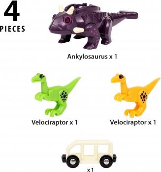 Brio World Eisenbahn Zubehör Dinosaurier Ankylosaurus 4 Teile 36082