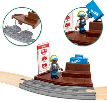 Brio World Eisenbahn Set Zugset mit Rückziehmotor 28 Teile 36102