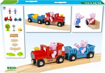 Preview: Brio World Eisenbahn Set Peppa Pig Train Set 36123