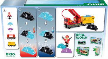 Preview: Brio World Eisenbahn Zug Güterzug mit Farbwechsel-Zubehör 36133