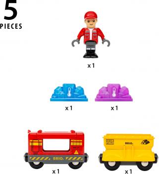 Brio World Eisenbahn Zug Güterzug mit Farbwechsel-Zubehör 36133