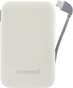 Intenso Powerbank mobile Ladestation S 10000 mAh PD Typ C USB OUT integriertes Kabel beige