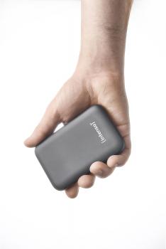 Intenso Powerbank mobile Ladestation S 10000 mAh PD Typ C USB OUT integriertes Kabel grau