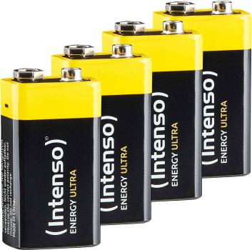 Preview: 40 Intenso Energy Ultra 9V Block Alkaline Batterien im 4er Blister