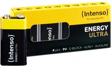 Preview: 40 Intenso Energy Ultra 9V Block Alkaline Batterien im 4er Blister