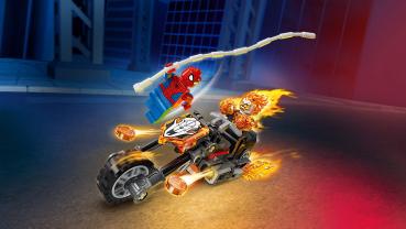 Preview: LEGO® Marvel Super Heroes™ Spider-Man vs. Ghost Rider auf seinem Motorrad 72 Teile 76335